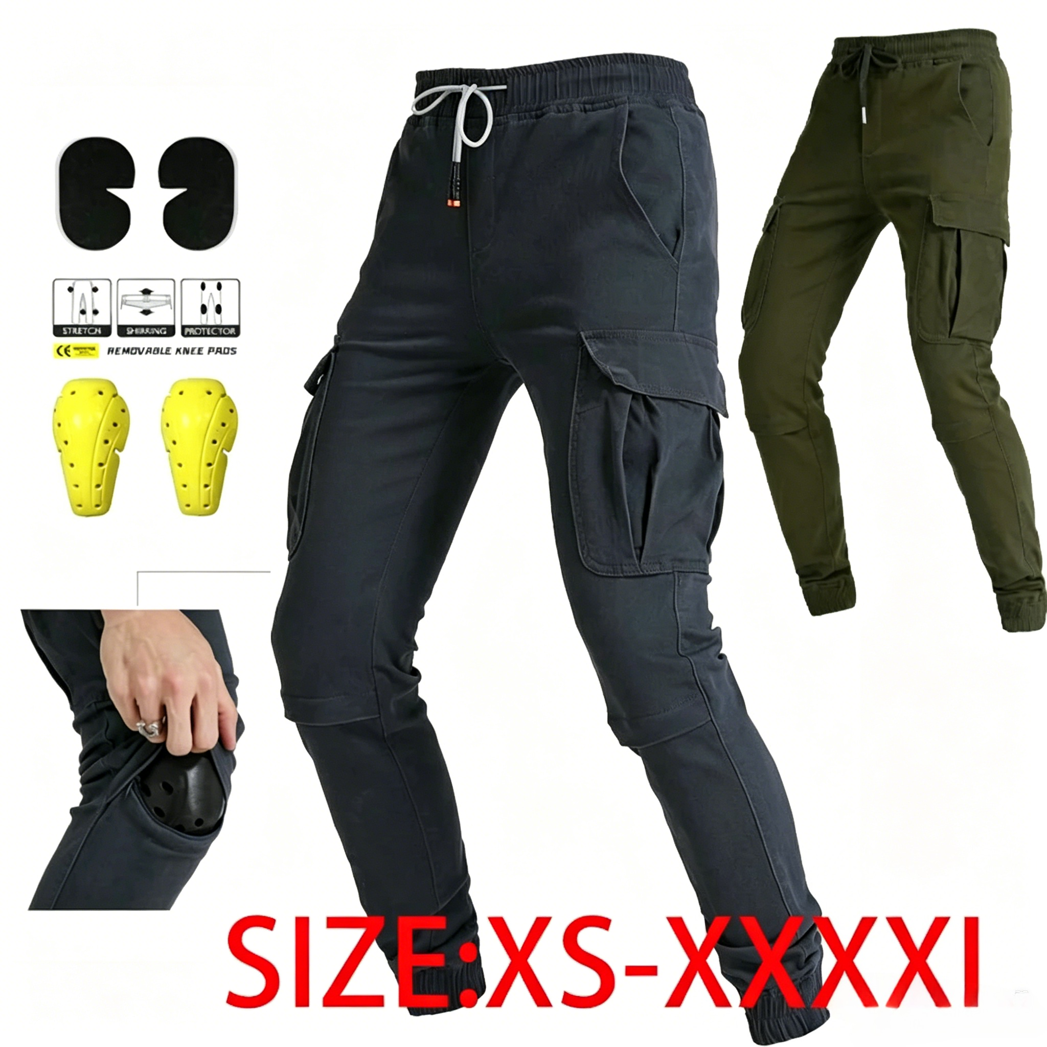 Motorcycle Gear Pants - Motorcycle Pants Tear Resistant Moto Protection