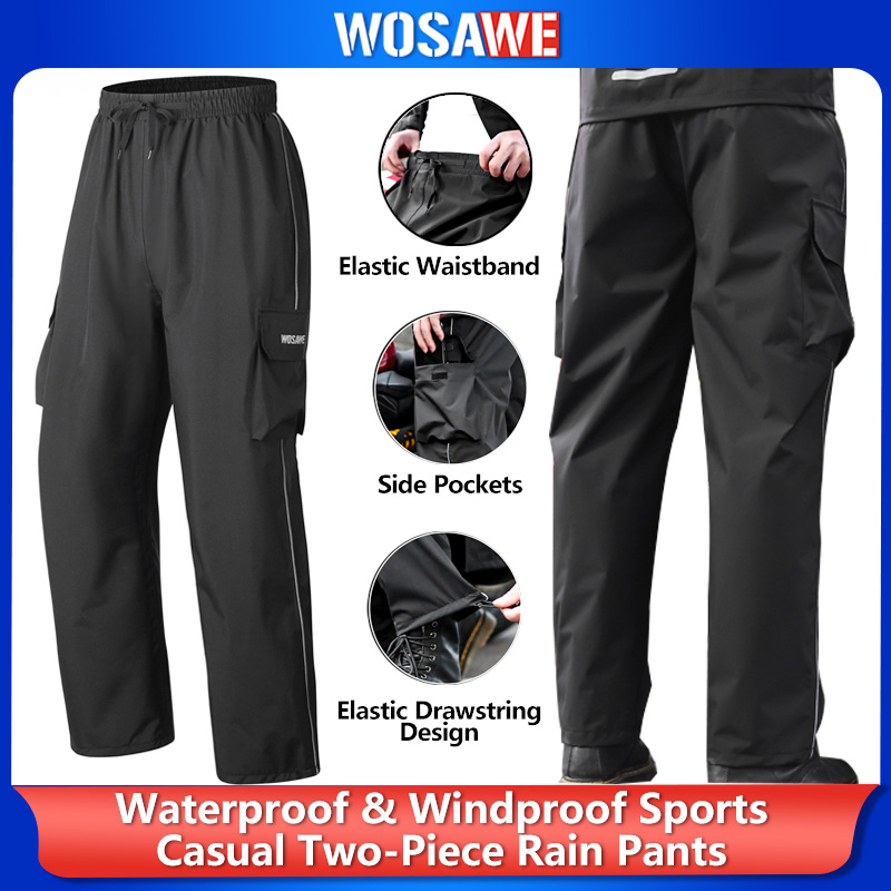 Motorcycle Gear Pants - WOSAWE Motorcycle Rain Pants Rainstorm Prevention