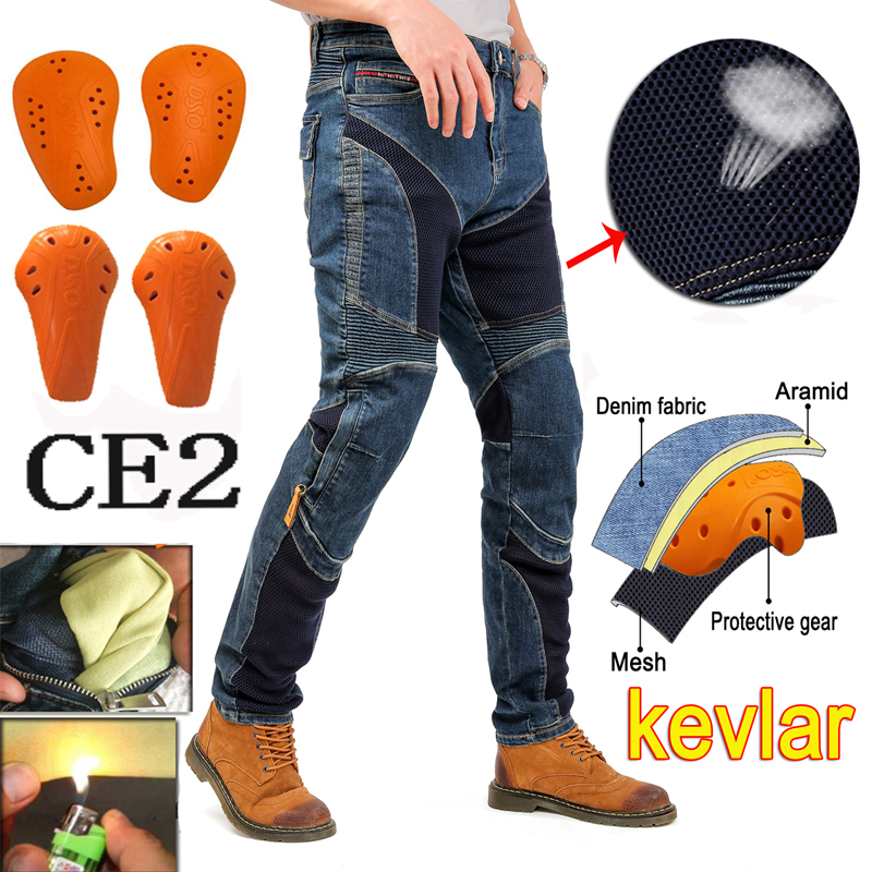 Motorcycle Gear Pants - Hithotwin Aramid Motorcycle Jeans Moto Pants