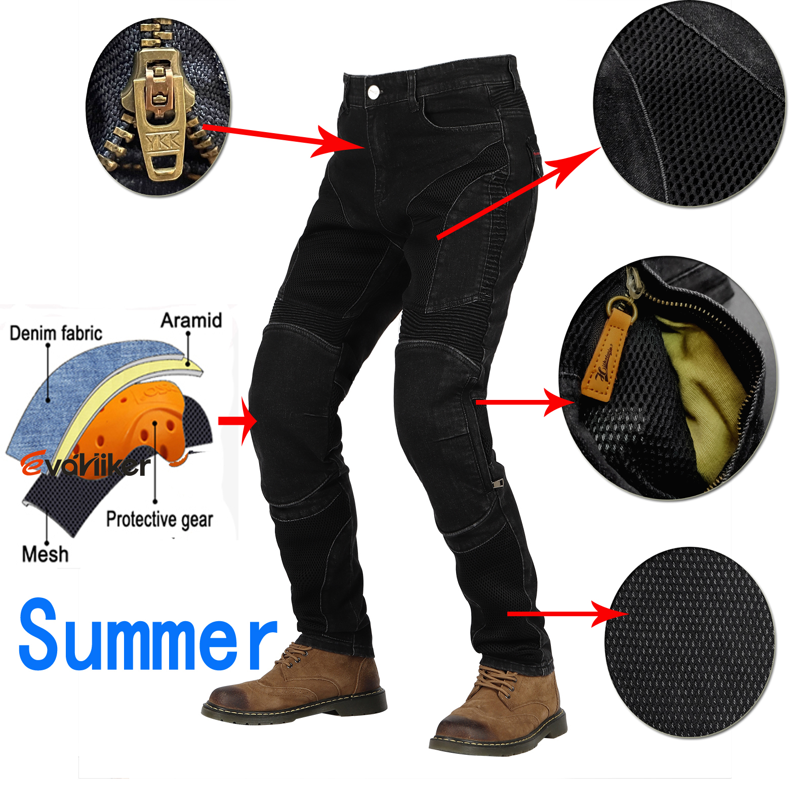 Hithotwin Aramid Motorcycle Je - Motorcycle Gear Pants review and price