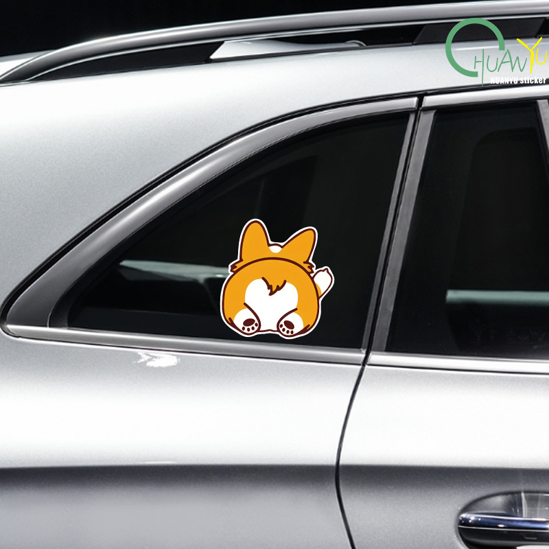 Car Cartoon Car Sticker Corgi  - Motorcycle Gear Equipment review and price