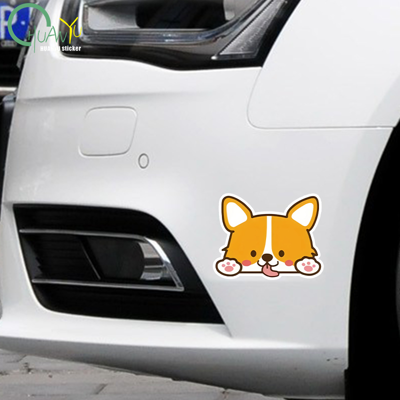 Car Cartoon Car Sticker Corgi  - Motorcycle Gear Equipment review and price