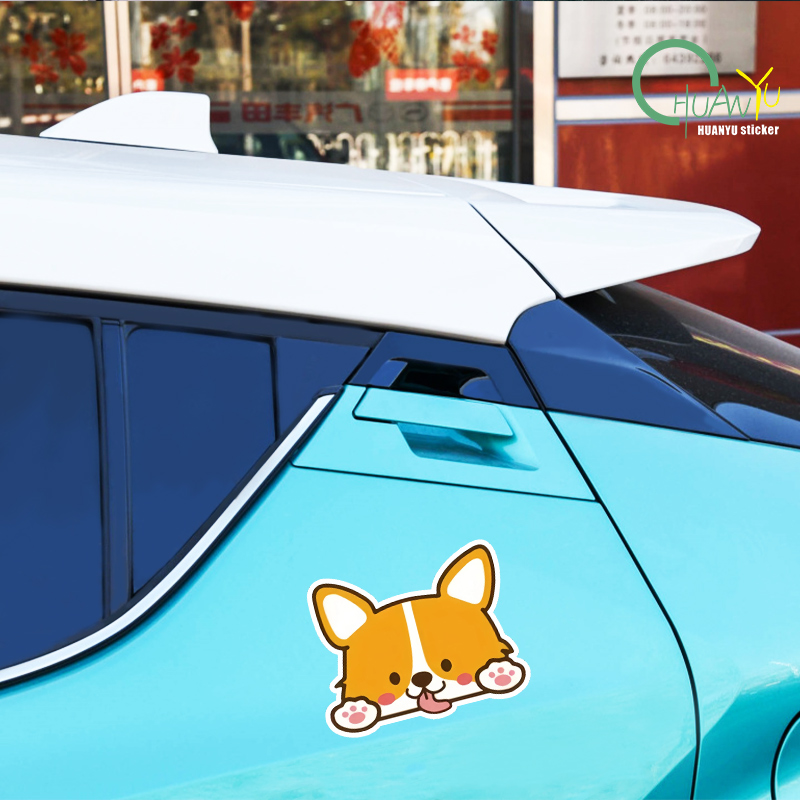 Car Cartoon Car Sticker Corgi  - Motorcycle Gear Equipment review and price